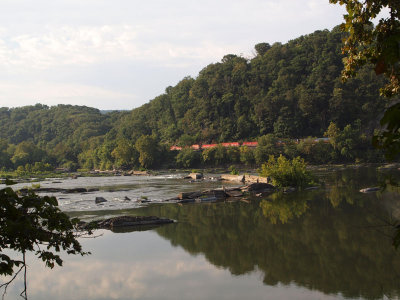 Freight traffic on the West Virginia side of the Potomac