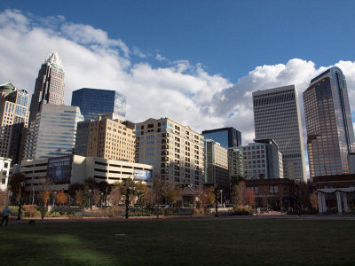 View of downtown Charlotte from Romare Bearden Park