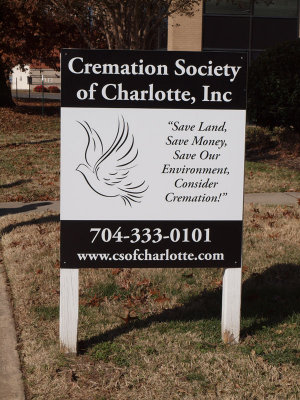 Sign for the Cremation Society of Charlotte