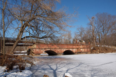 Frozen creek at the Seneca Creek Aqueduct