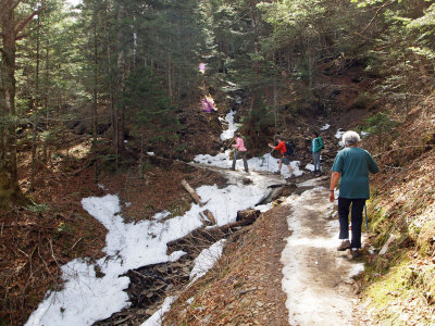 An icy section on the way back from Charlie's Bunion