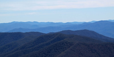 Blue ridge mountains viewed on the way back