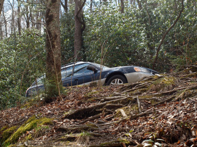 Car parked by the roadside