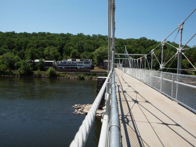 Walking bridge across the Delaware at Bulls Island Recreation Area