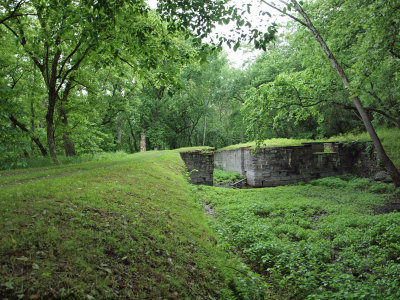 Lock 57 with remains of lockhouse