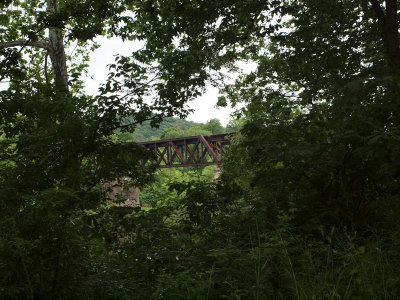 Abandoned WMRT bridge from trail