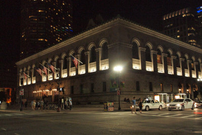 The Boston Public Library at night