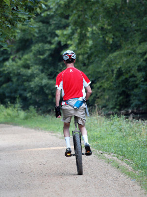 Man on a unicycle