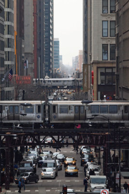 Trains on the Chicago Loop