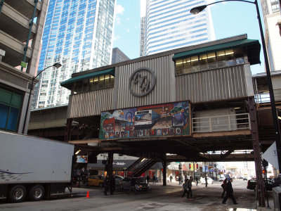 A Chicago Transit Authority station in the Loop
