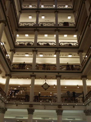 Atrium inside the Macy's building