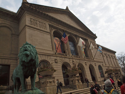 Front of the Art Institute of Chicago