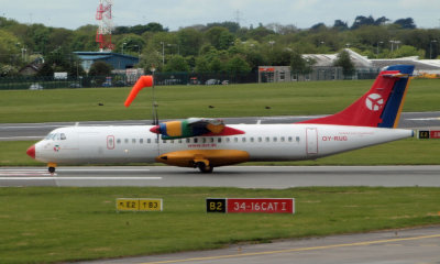 Danish Air Transport ATR 72-202 at Dublin