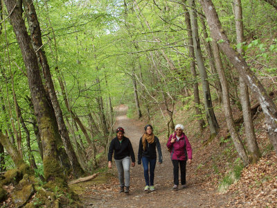 Walking the trail at Killiecrankie