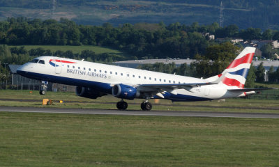 British Airways Embraer ERJ-190 at Glasgow