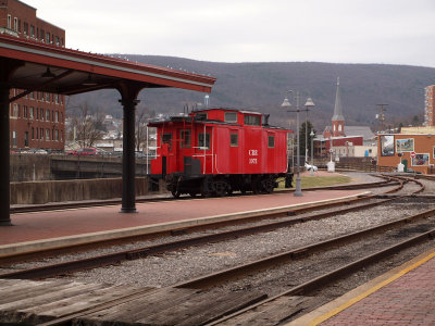 An old caboose at the old Cumberland station