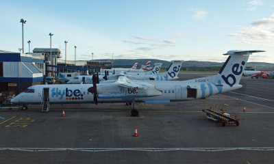 Flybe and British Airways aircraft at Glasgow gates.jpg