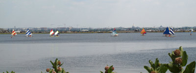 National Airport and boats in the river
