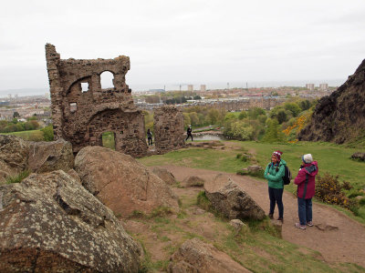 Ruins of St. Anthony's chapel in Holyrood Park
