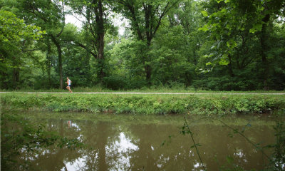 Runner on the towpath