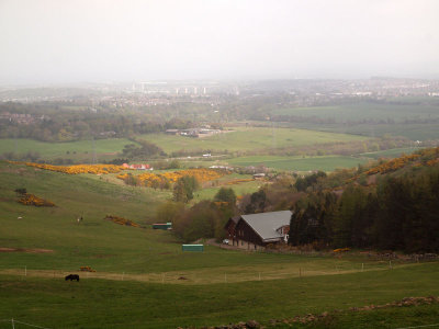 View from the hillside at Pentald Hills Regional Park