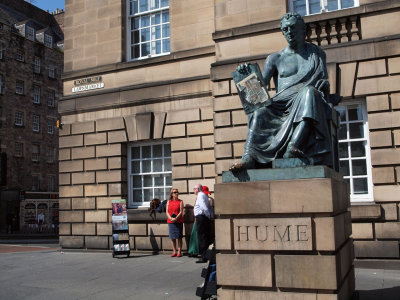 David Hume statue on The Royal Mile