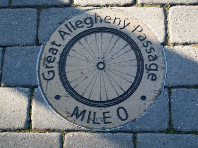 Mile 0 of the Great Allegheny Passage