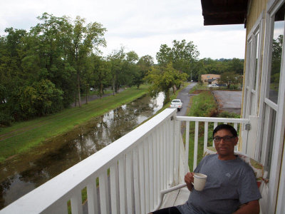 A cup of coffee at the Riverrun B&B