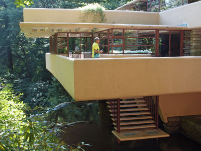 A terrace area - Fallingwater