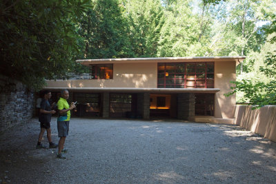 Guest  quarters and the original garage location at Fallingwater