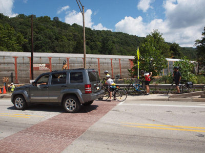 Waiting for the train to pass