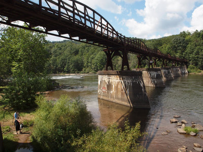 Under the low bridge at Ohiopyle