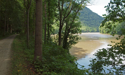 The muddy Youghiogheny river