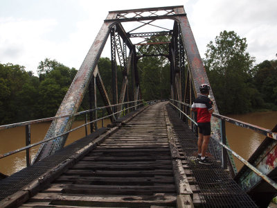 Abandoned railroad bridge