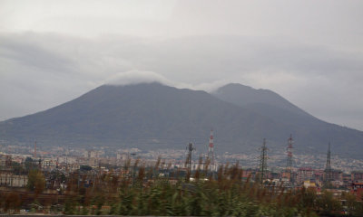 First views of Vesuvius on a rainy day