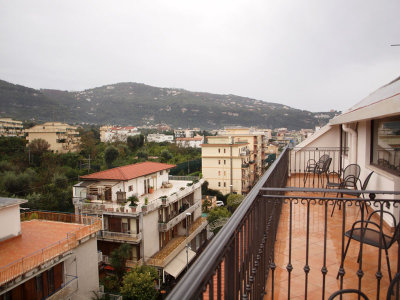 View from hotel room balcony in Sorrento