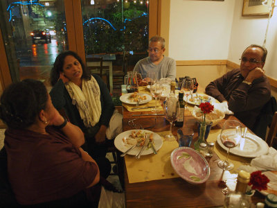 At dinner in Sorrento - first night