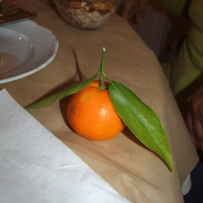A fresh orange for breakfast