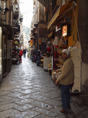 Walking the Via S. Cesareo at the beginning of the hike