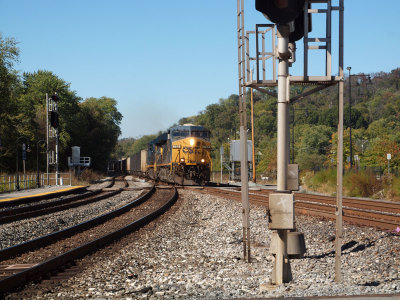 Freight train to Baltimore passes Point of Rocks