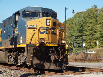 Freight train to Baltimore passes Point of Rocks