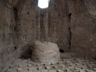 In the Caldarium in the Stabian Thermal public bathhouse at Pompeii