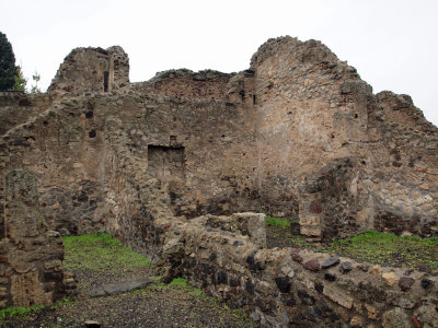 Ruins of homes in Pompeii