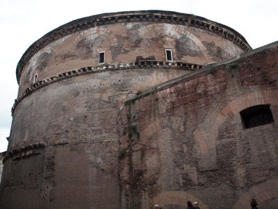 Details of walls on side of the Pantheon