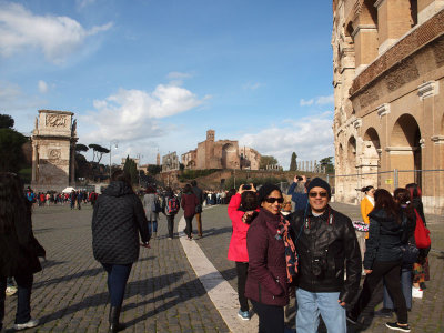 At the colosseum