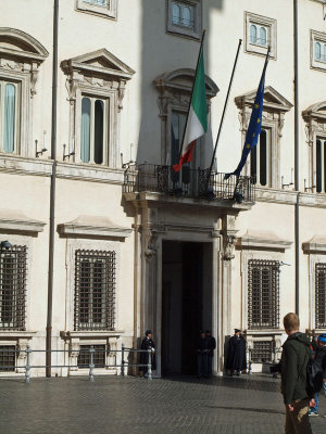 Door of Prime Minister's official residence, the Palazzo Chigi