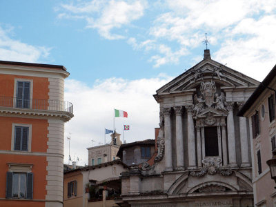 Flags on the Palazzo del Quirinale