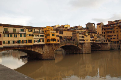 Evening light on the Ponte Vecchio in Florence