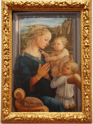 Madonna with Child and two Angels by Filippo Lippi, Uffizi museum, Florence