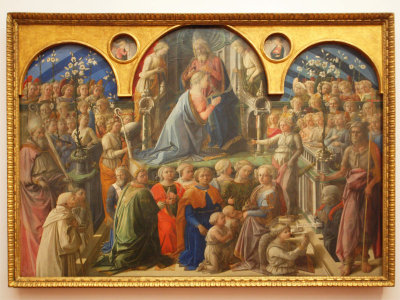 Coronation of The Virgin by Filippo Lippi, Uffizi, Firenze